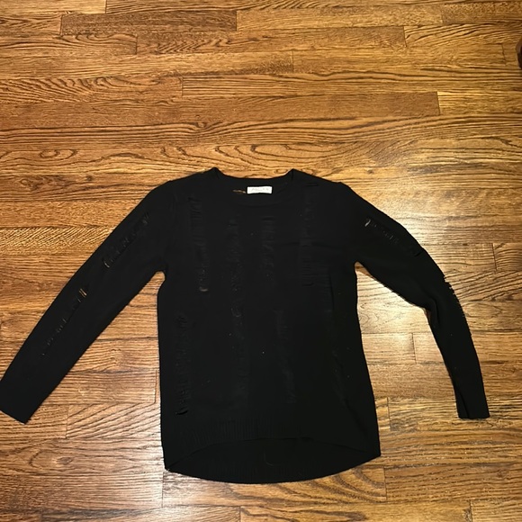 Pinc Premium distressed sweater with intentional rips. Girls XL. Very soft. - Picture 2 of 4